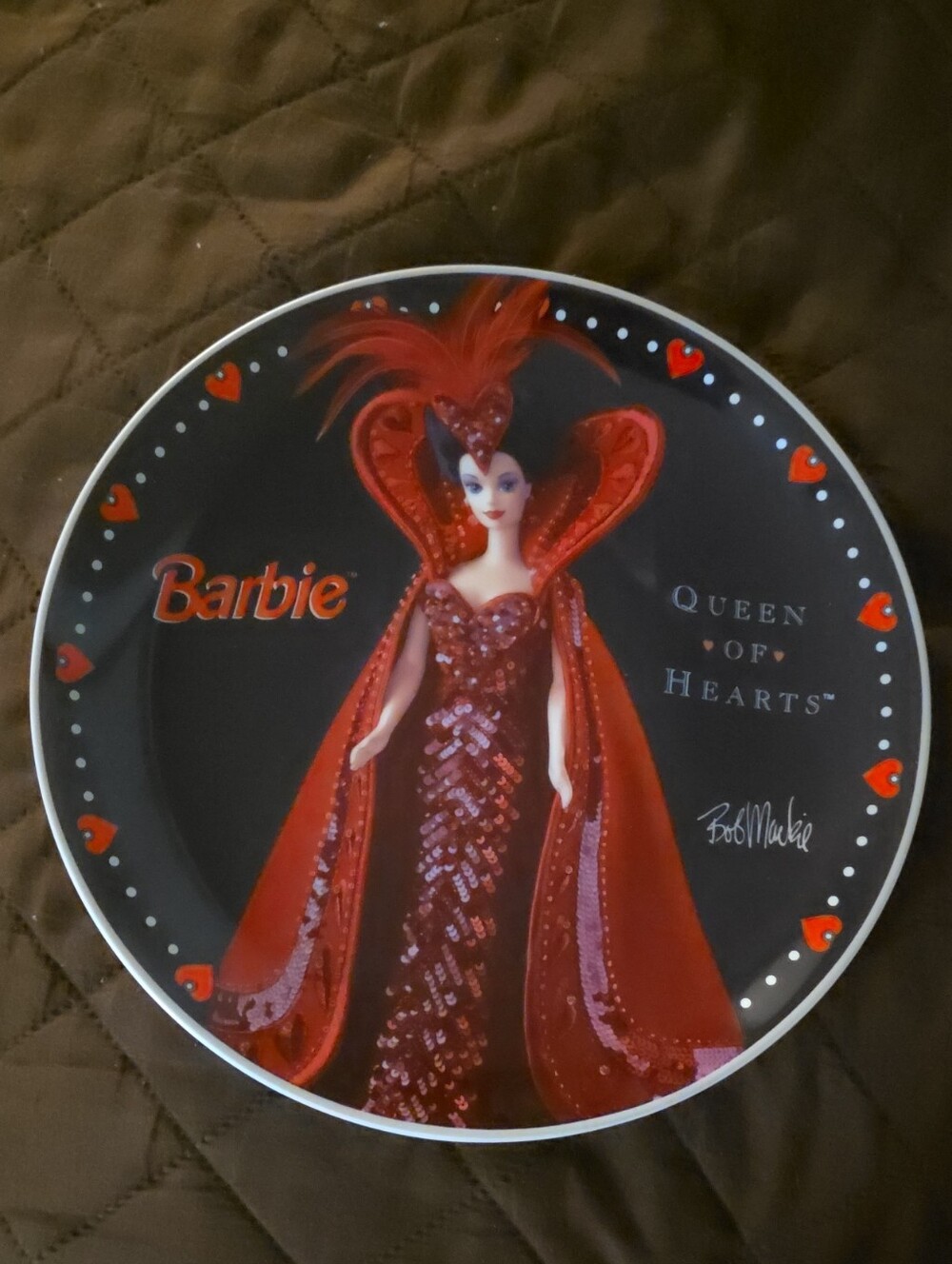 Barbie Queen of Hearts Plate - Red and Black
